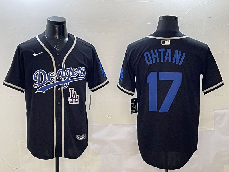 Men Los Angeles Dodgers #17 Ohtani Black Fashion Game 2025 Nike MLB Jersey style 8->los angeles dodgers->MLB Jersey